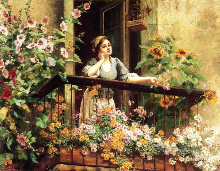 A Pensive Moment countrywoman Daniel Ridgway Knight Oil Paintings